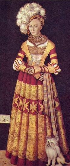 Lucas  Cranach Portrat der Herzogin Katharina von Mecklenburg